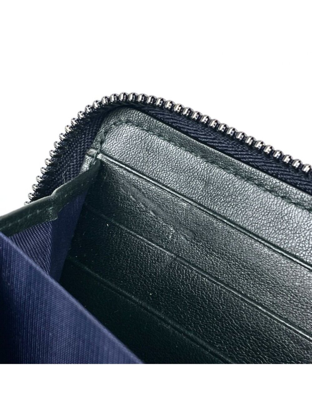 Gucci Micro Guccissima Wallet Round Zip Signature Patent Patent Leather Green - Picture 5 of 8